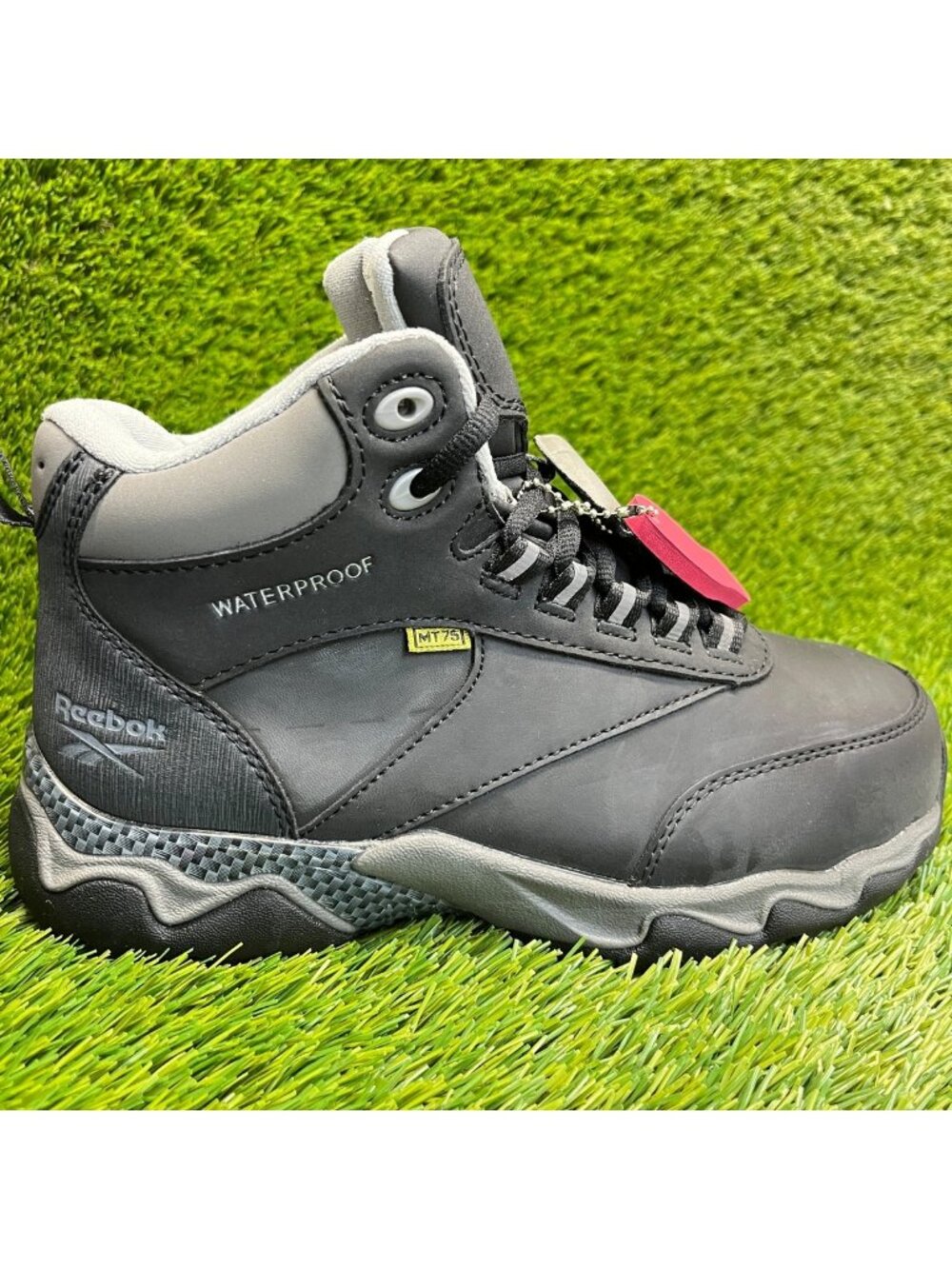 Reebok Beamer WP Womens Size 8D Black Gray Composite Toe Safety Work Boots